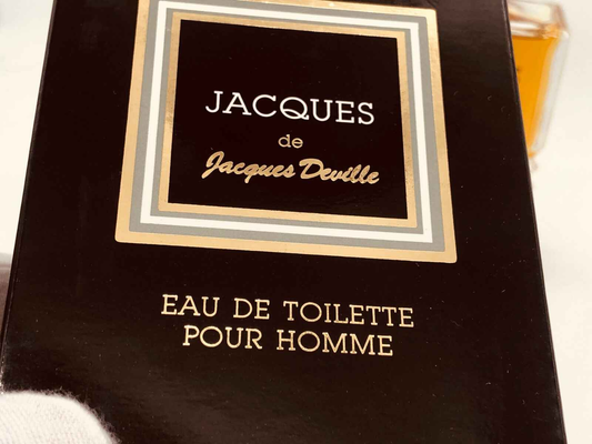 Scatola del Profumo Vintage Jacques Deville Eau de Toilette pour Homme con design elegante