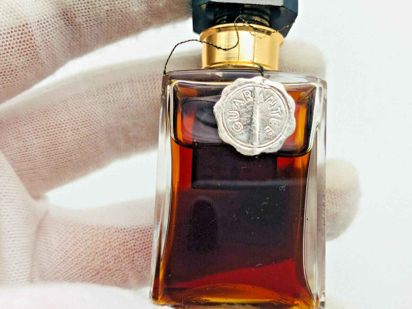 Flacone di profumo vintage Lanvin Crescendo con sigillo originale in ceralacca