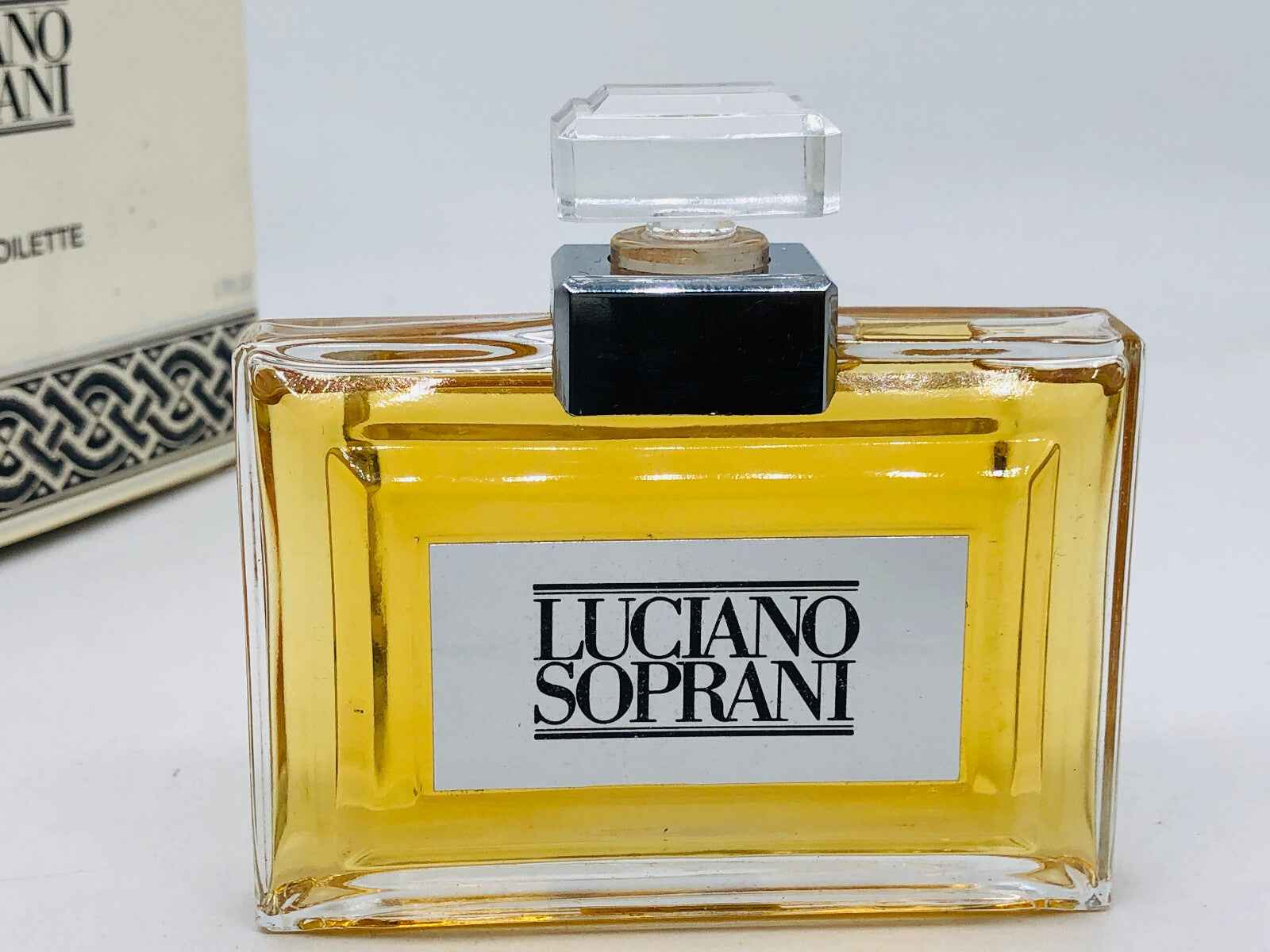 Flacone di profumo Vintage Luciano Soprani in vetro con tappo elegante
