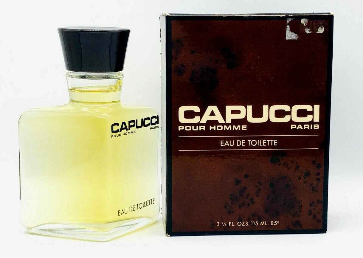 Profumo Capucci Pour Homme Vintage in bottiglia elegante con scatola originale per una fragranza unica