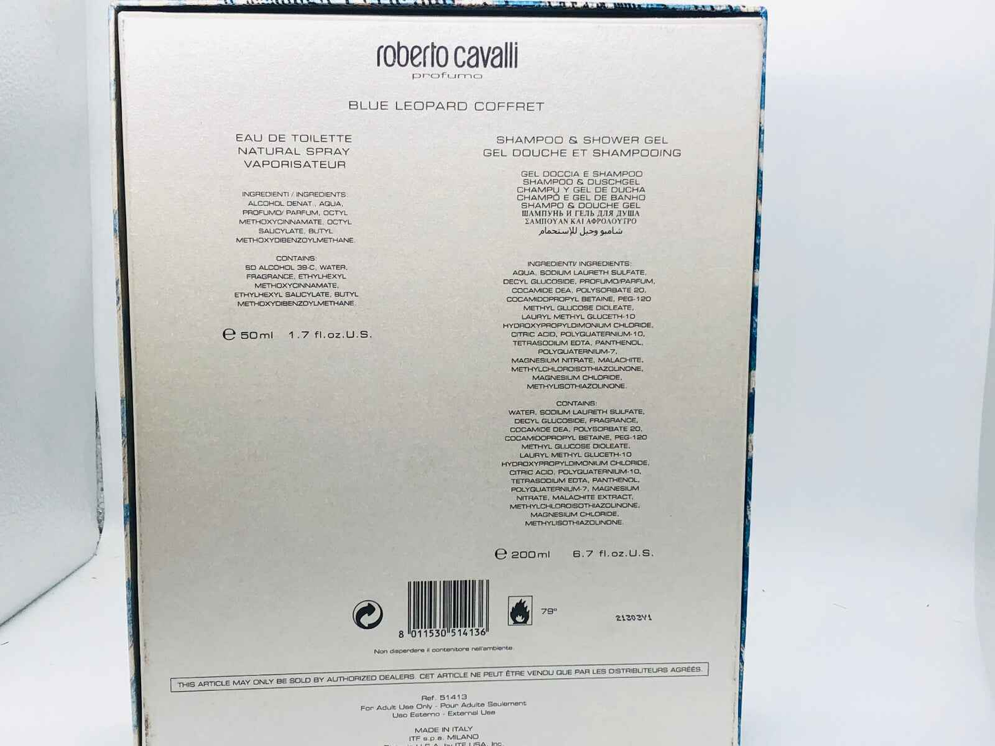Cofanetto Roberto Cavalli Man con Eau de Toilette e Gel Doccia per una cura personale elegante