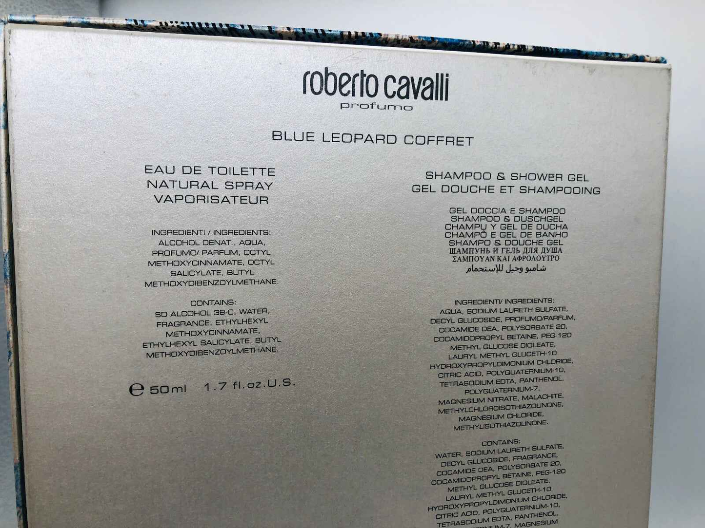 Cofanetto profumo Roberto Cavalli Man con Eau de Toilette e gel doccia per un'esperienza di lusso