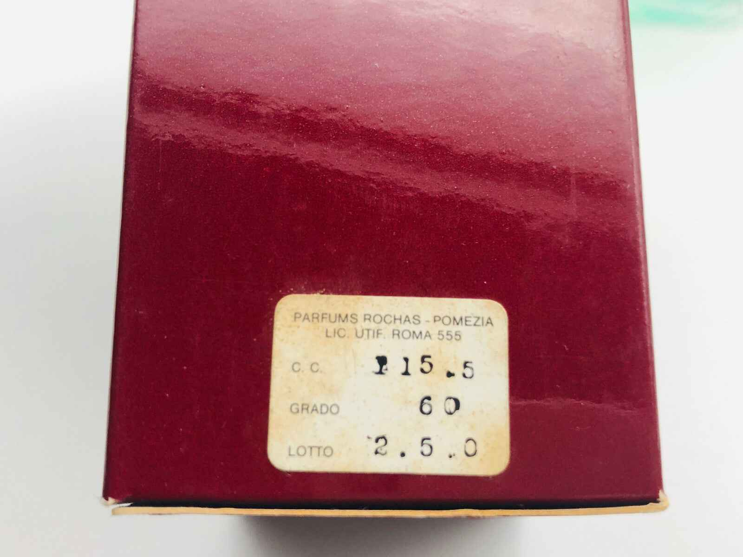 Scatola di Rochas Monsieur Vintage con etichetta originale e informazioni di produzione
