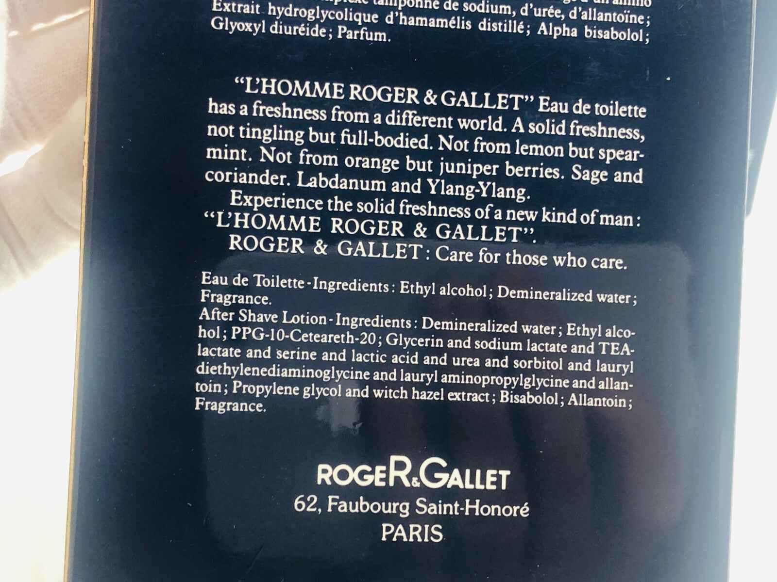 Flacone di profumo Homme Roger Gallet Vintage con note floreali e freschezza unica