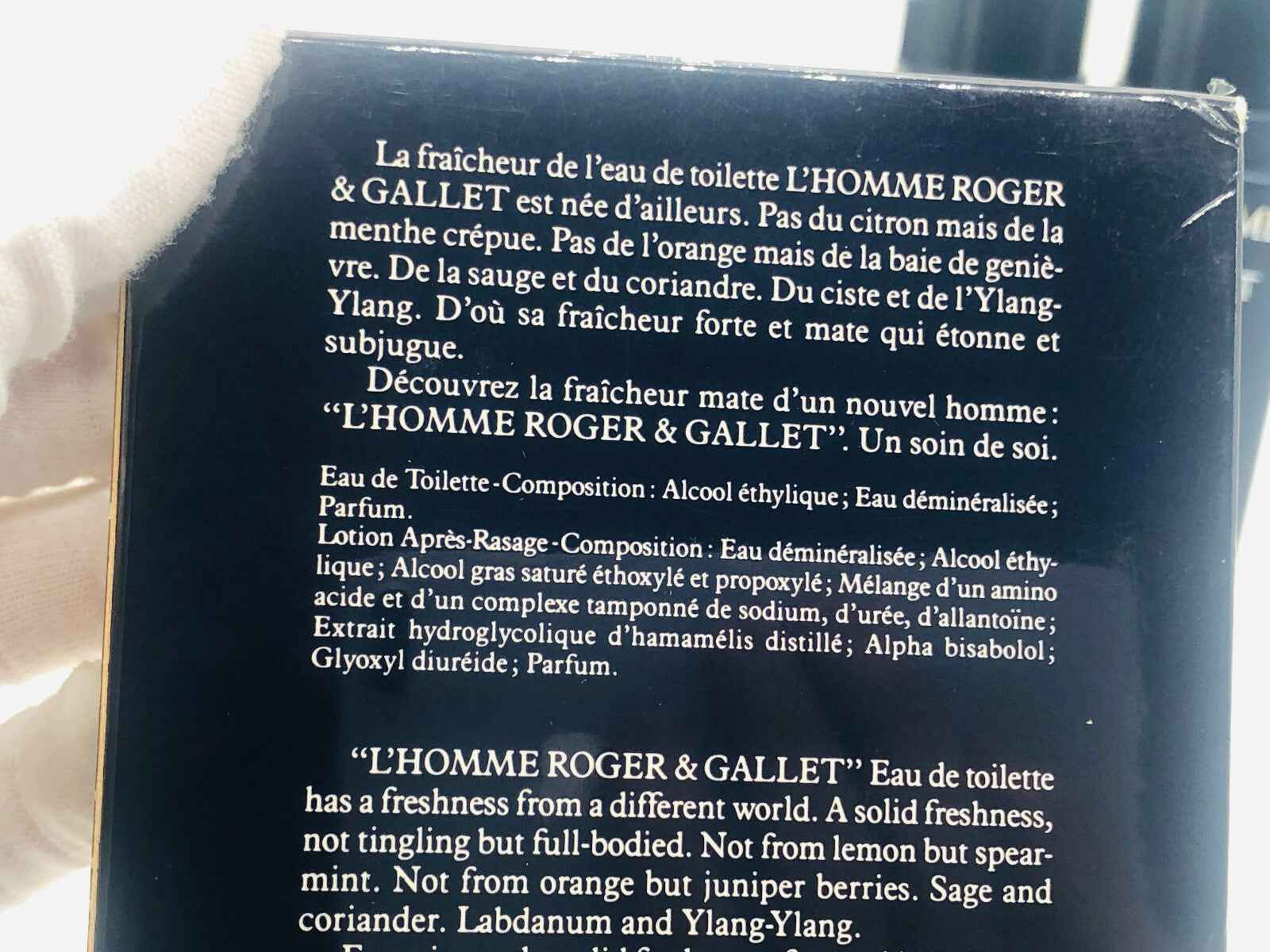 Profumo Homme Roger Gallet Vintage in confezione elegante con note di agrumi e ylang-ylang