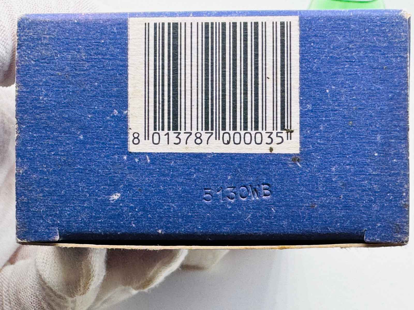 Scatola blu del Profumo Romeo Gigli Uomo Vintage con codice a barre e design elegante