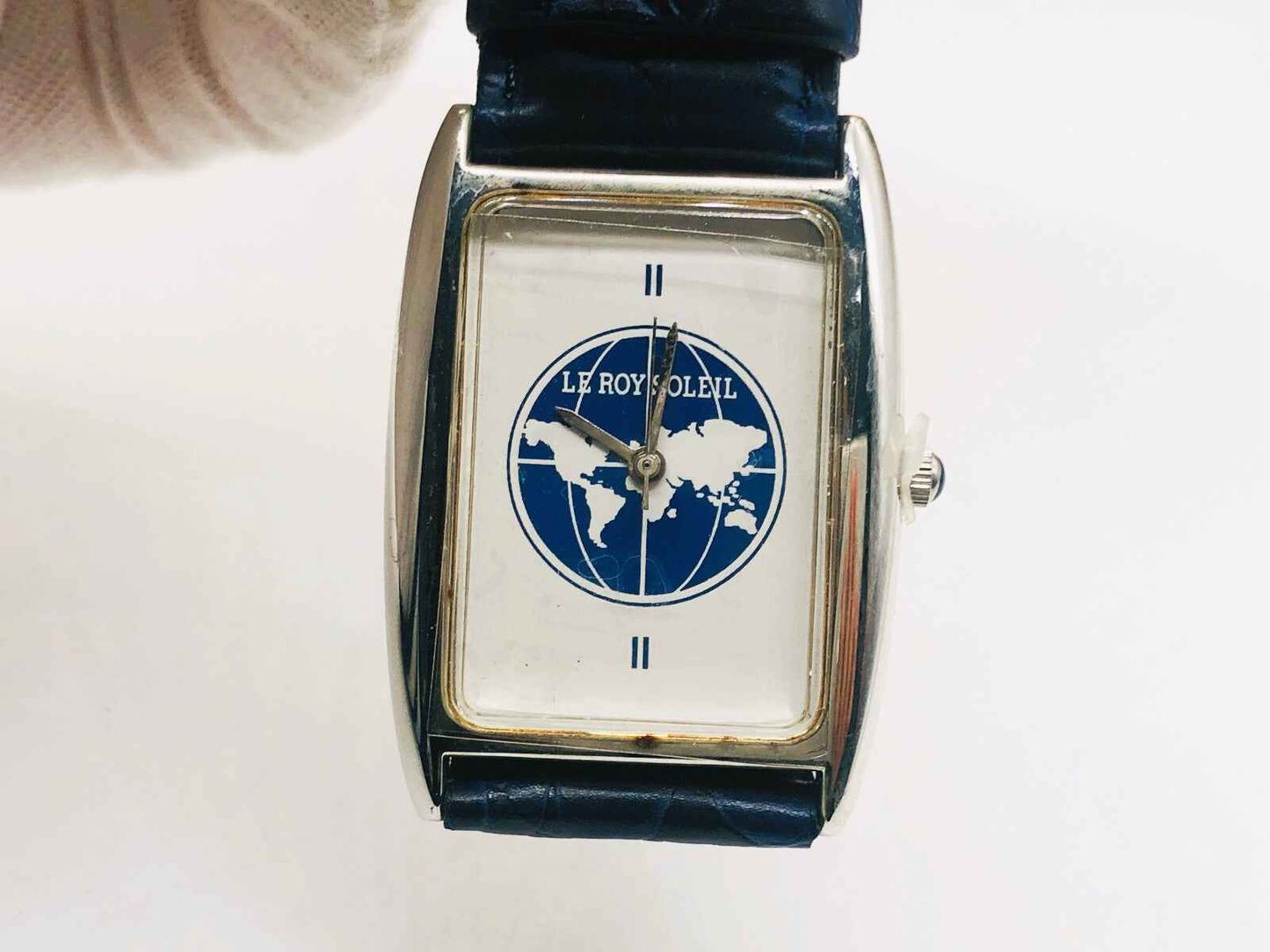 Orologio Le Roy Soleil Salvador Dali con quadrante blu e cinturino in pelle nera
