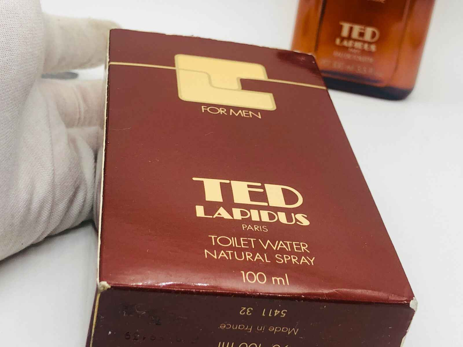 Scatola originale di Ted Lapidus Pour Homme Vintage, acqua di colonia da 100 ml per uomo
