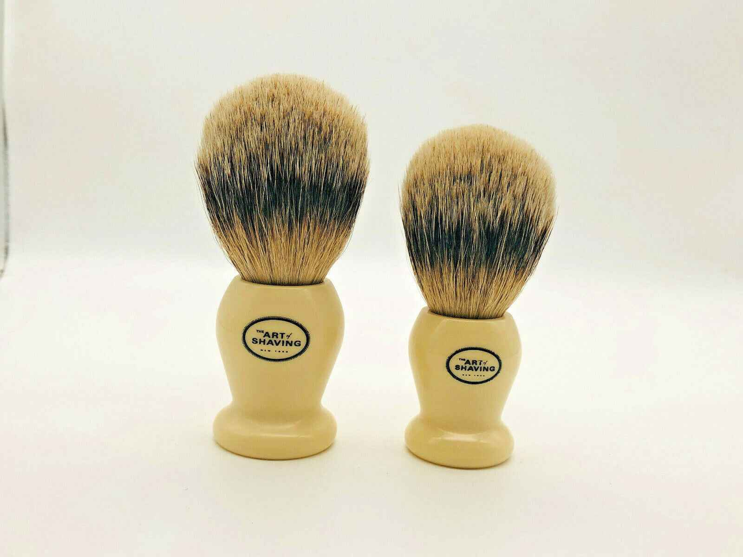 Pennello Tasso Silvertip della Art Of Shaving, set di due pennelli di alta qualità per la rasatura