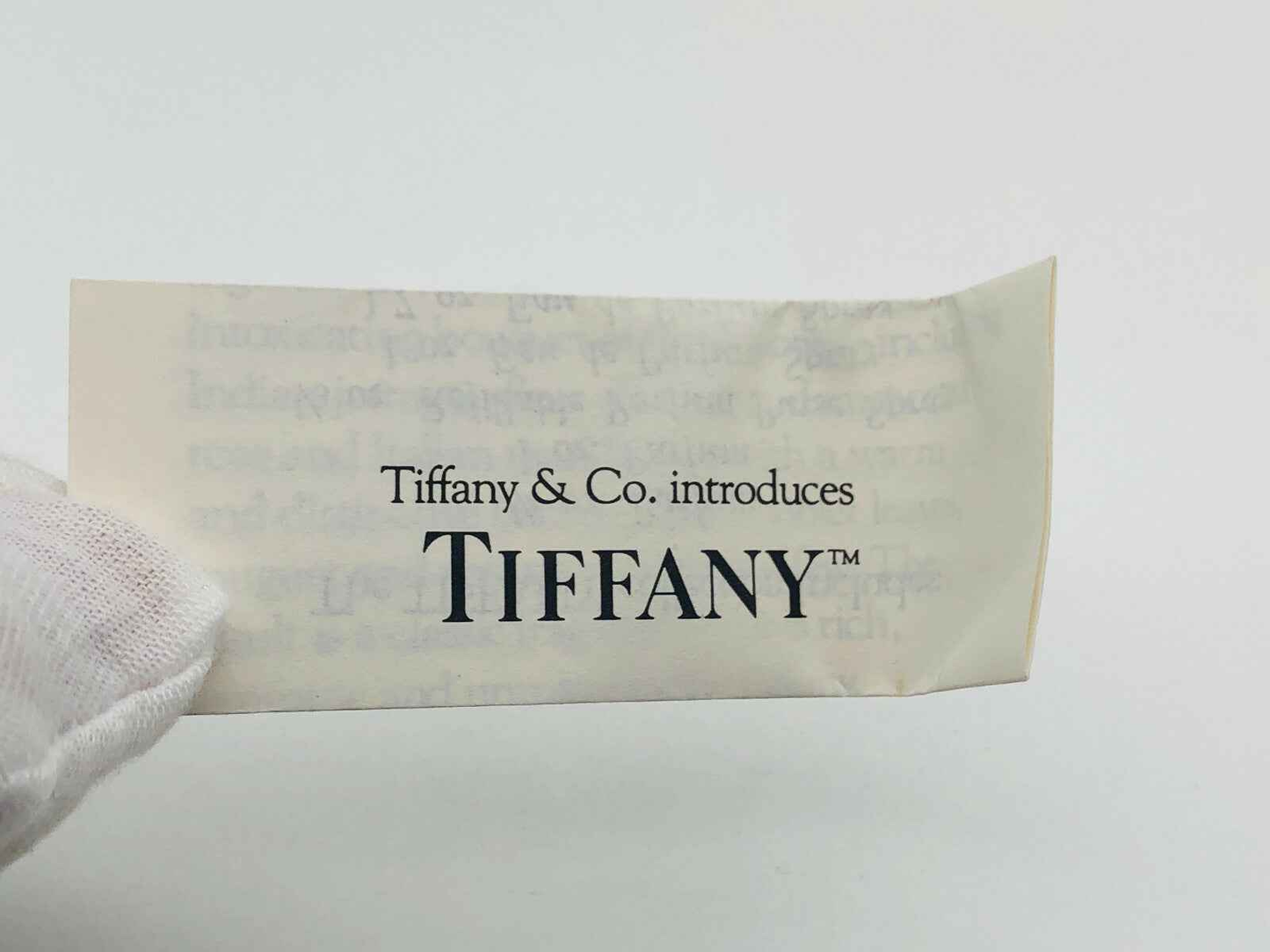 Campione di profumo Tiffany Vintage Donna con etichetta di introduzione per l'iconico profumo