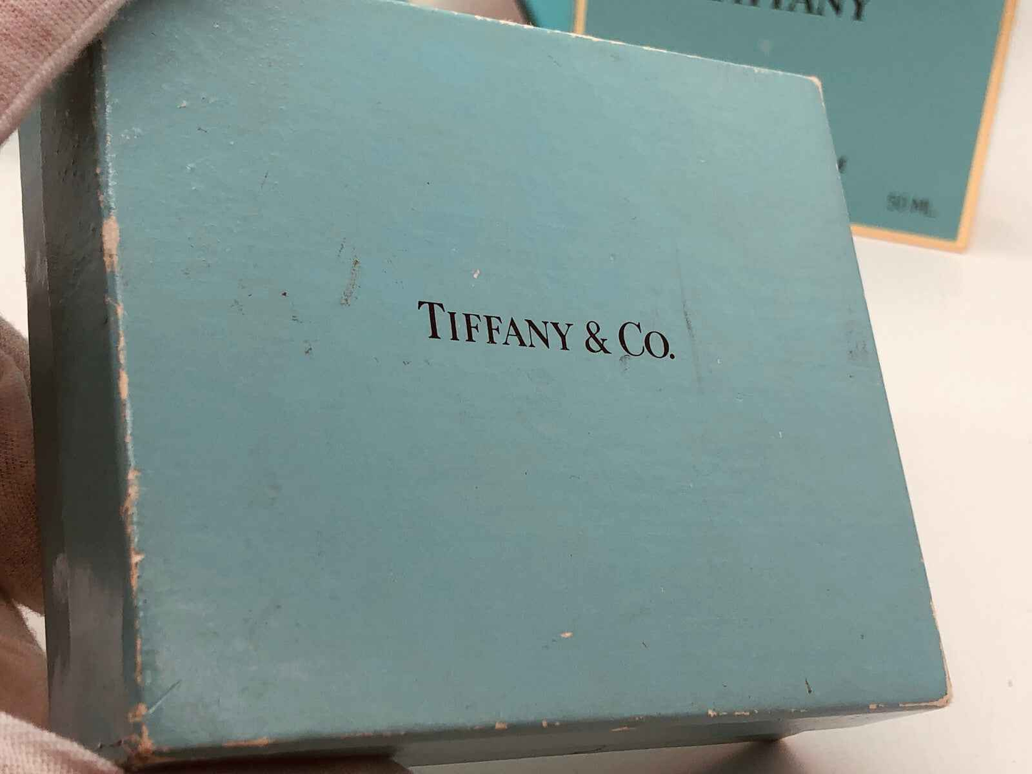 Scatola del profumo Tiffany Vintage Donna con logo Tiffany & Co in blu