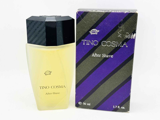 After shave Tino Cosma Uomo Vintage in flacone da 50 ml con confezione elegante e design distintivo