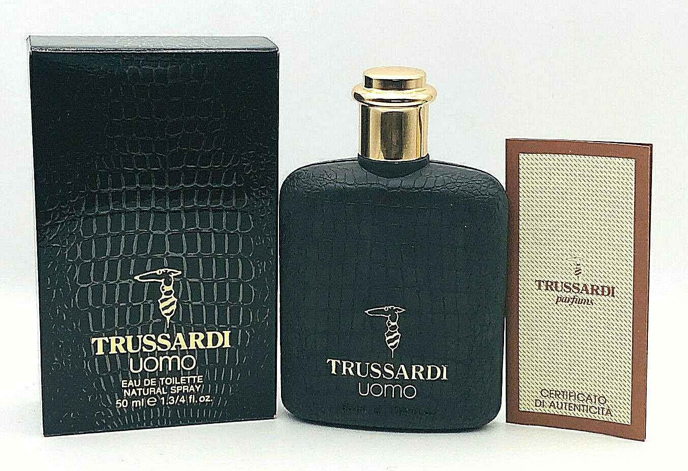 Profumo Trussardi Uomo Vintage in flacone nera con confezione elegante da 50 ml