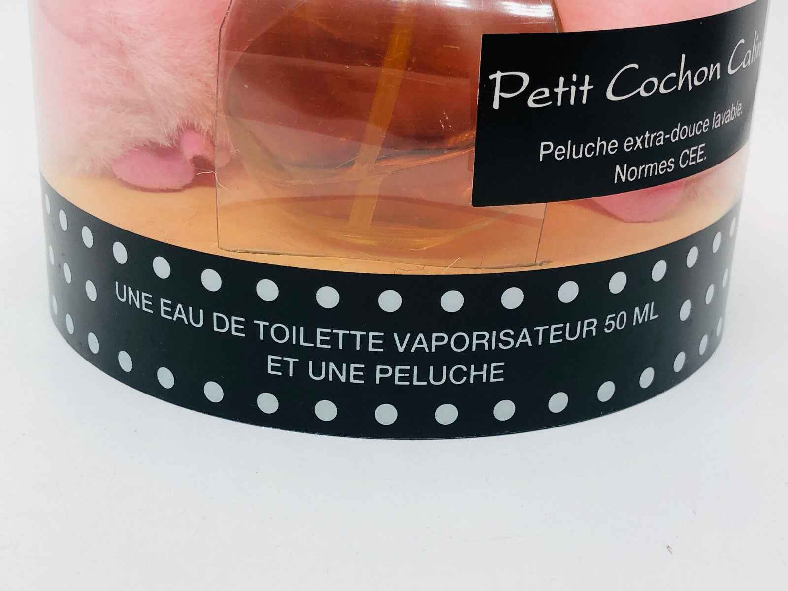 Flacone di profumo vintage Un Touche Naf Naf con peluche morbido da 50 ml in confezione elegante