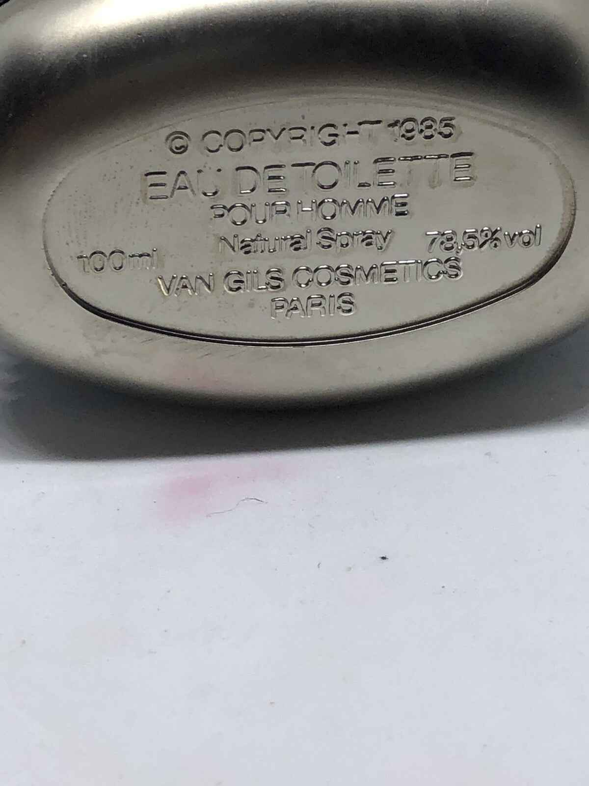 Flacone di Van Gils Pour Homme Eau de Toilette da 100ml con etichetta vintage del 1985