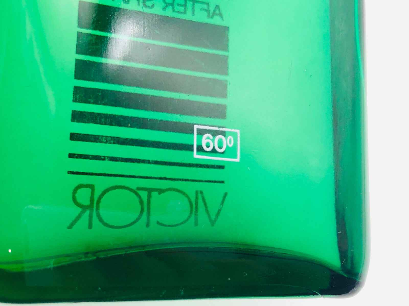 Flacone verde retro Victor Fresco Vintage con misurazione della temperatura a 60 gradi