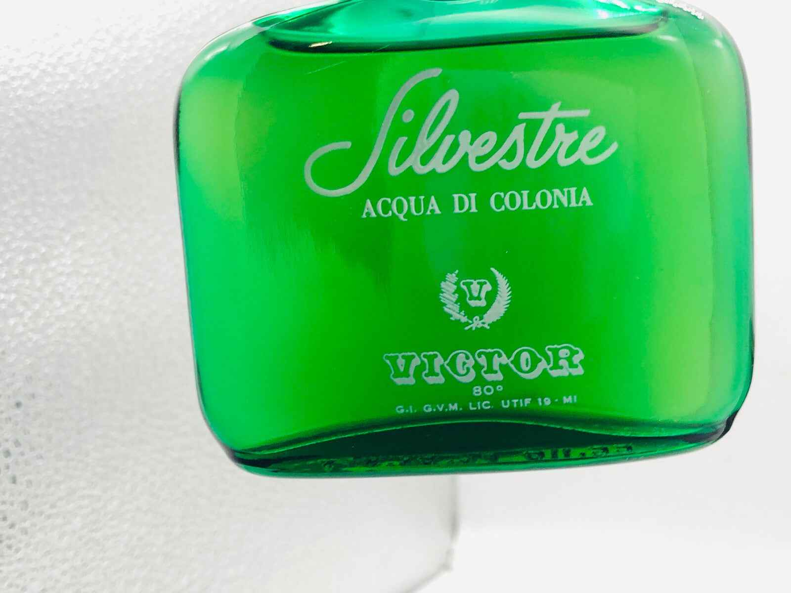 Flacone di Profumo Silvestre Vintage in vetro verde, acqua di colonia VICTOR