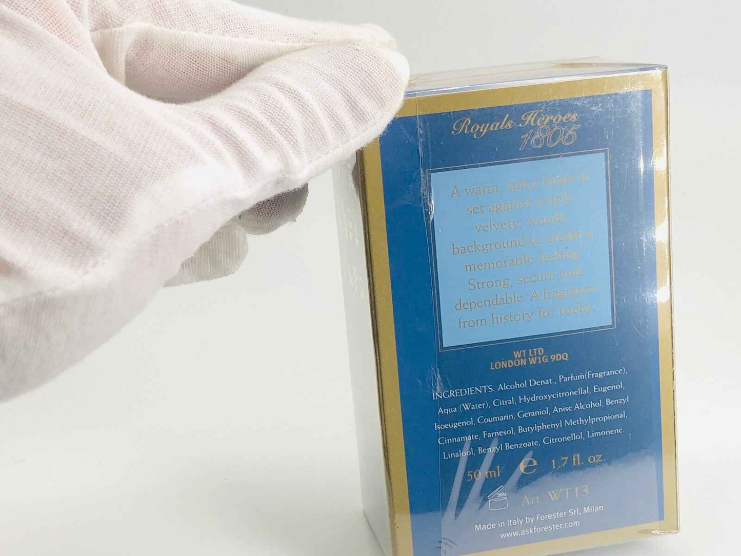 Scatola di profumo Washington Tremlett Royals Heroes con ingredienti e design eleganti