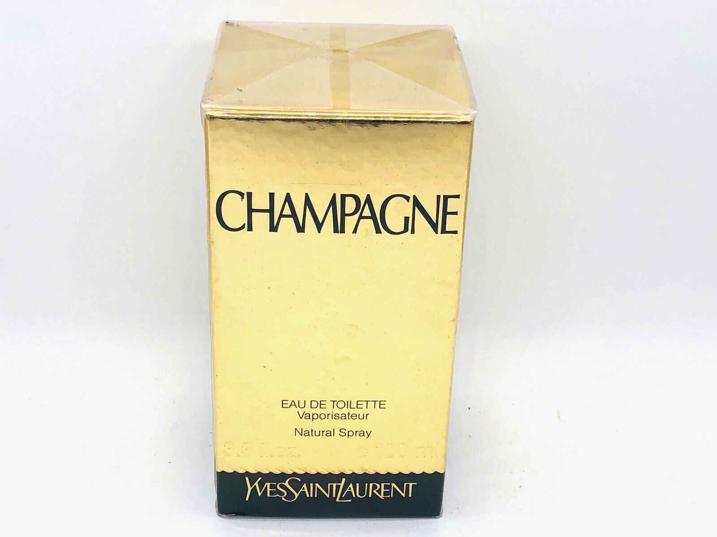 Flacone di Eau de Toilette Champagne YSL Vintage con spray vaporizzatore in elegante confezione dorata