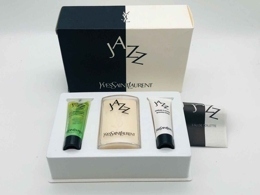 Set regalo Yves Saint Laurent Jazz Ysl vintage con profumo e prodotti per la cura della pelle