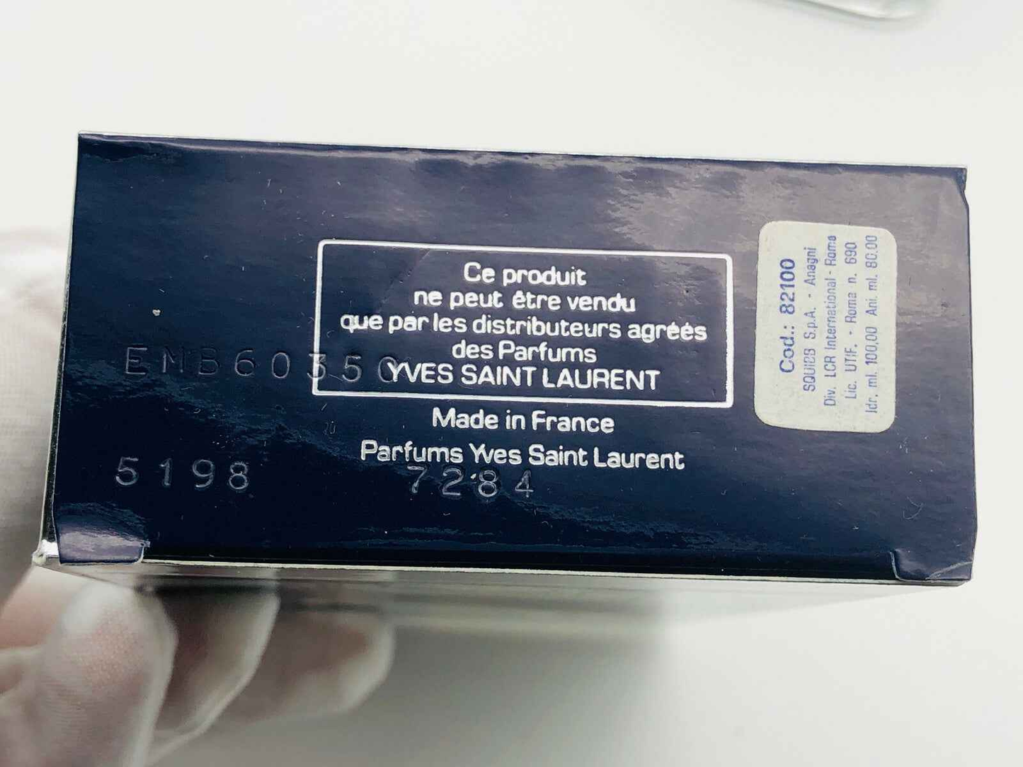 Confezione originale Ysl Kouros Vintage di Yves Saint Laurent con etichetta e dettagli Made in France