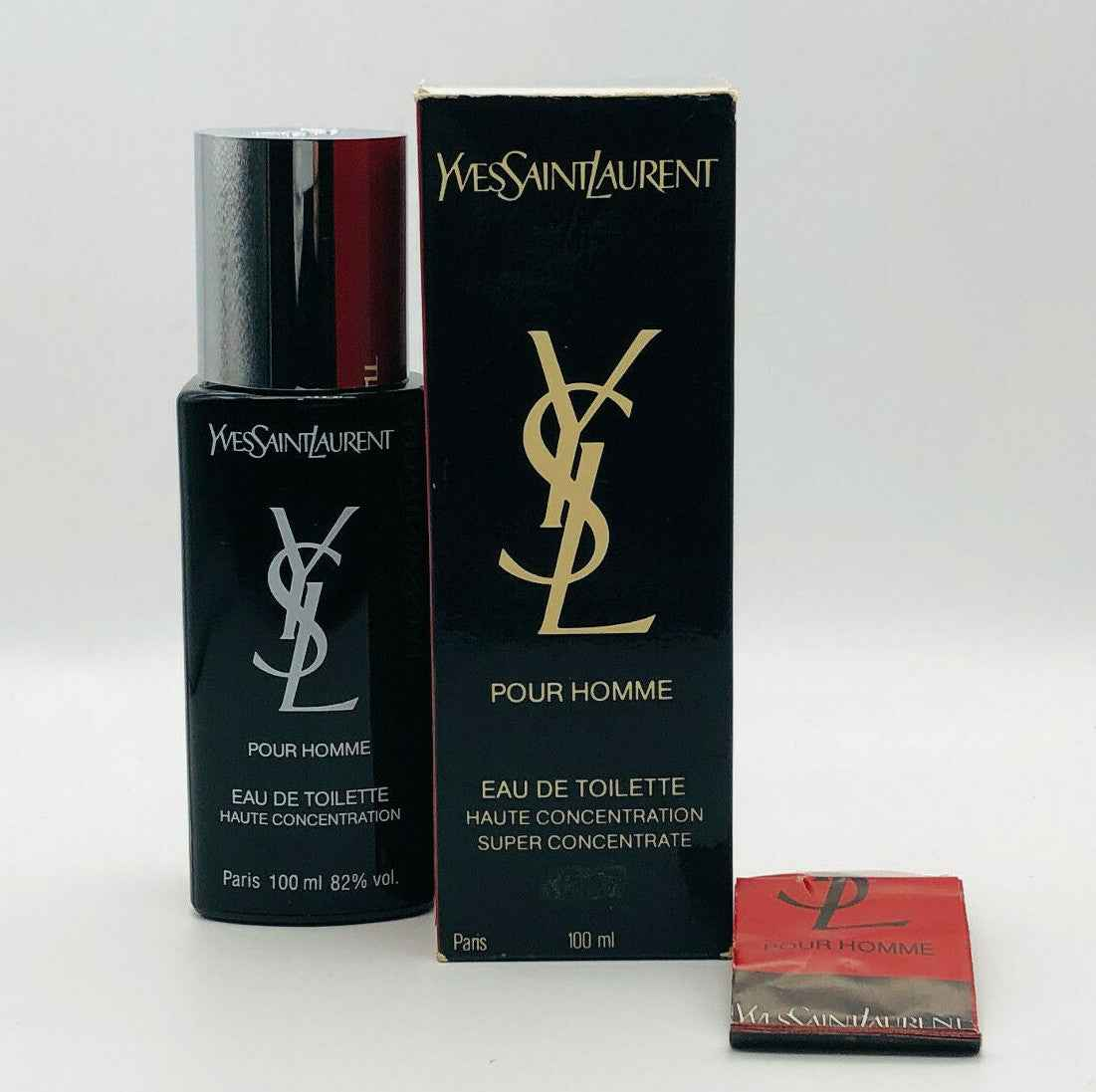 Ysl Pour Homme Vintage profumo in bottiglia da 100 ml con confezione elegante e logo distintivo