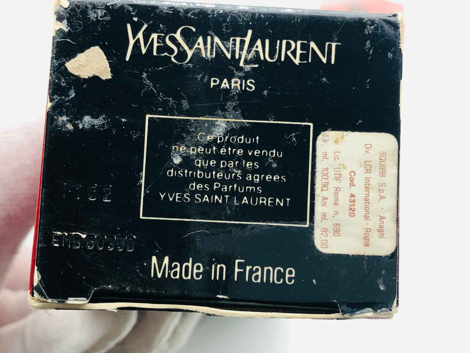 Scatola di Ysl Pour Homme Vintage di Yves Saint Laurent, prodotto in Francia, con etichetta originale