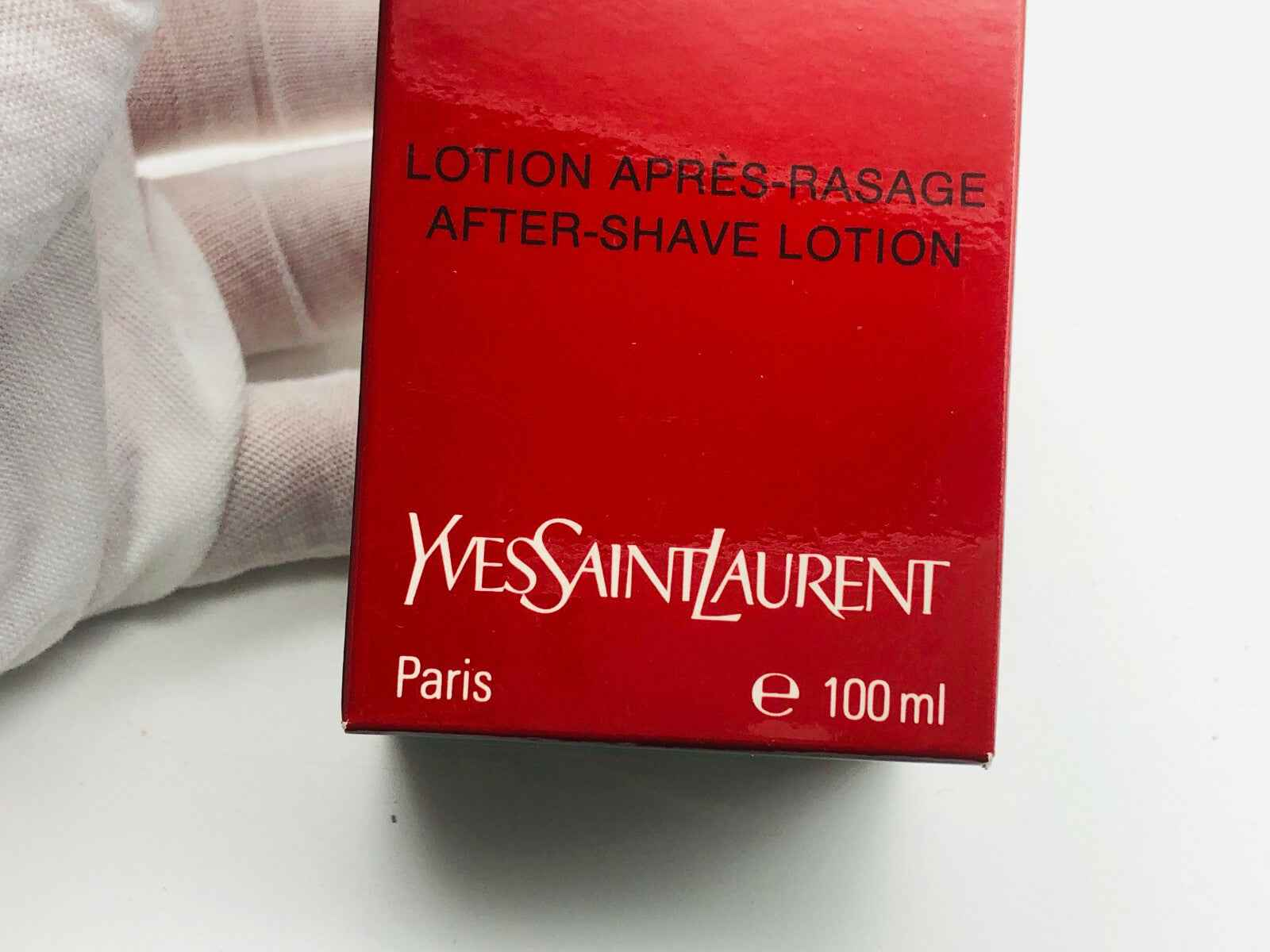 Confezione di Ysl Pour Homme Vintage, lozioni dopo barba Yves Saint Laurent da 100 ml, in rosso elegante