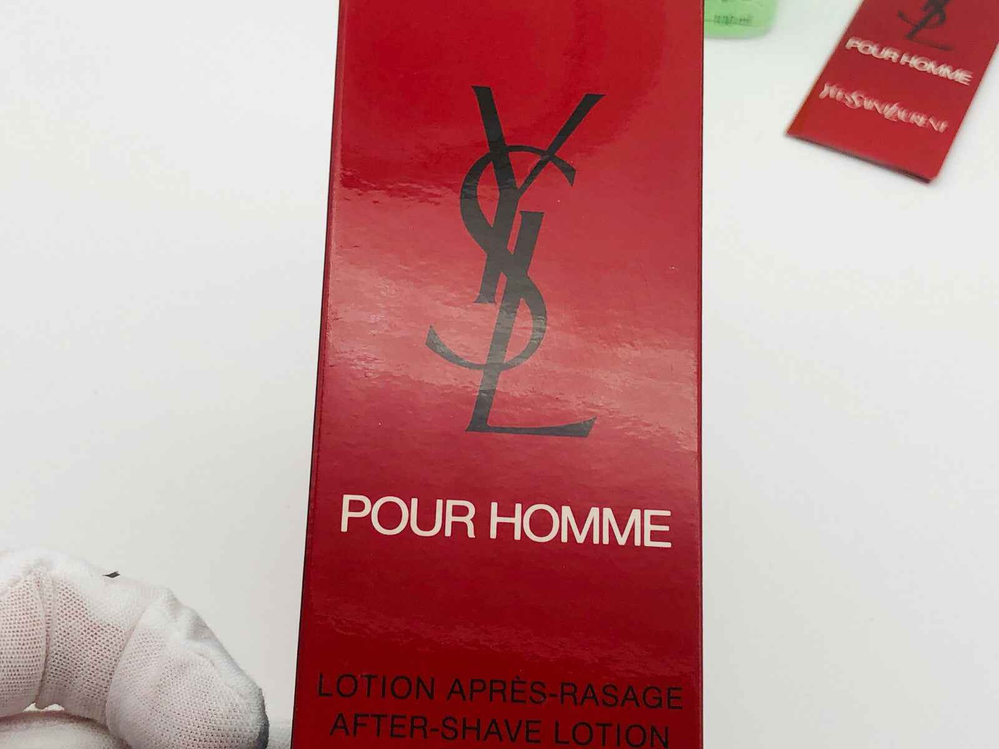 Scatola rossa di Yves Saint Laurent Ysl Pour Homme Vintage, con dettagli per la lozione dopobarba