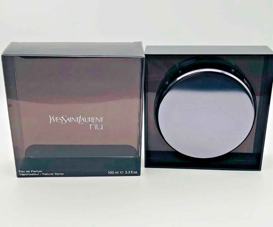 Profumo Ysl Nu in confezione elegante da 100 ml con vaporizzatore per un'esperienza sensoriale unica