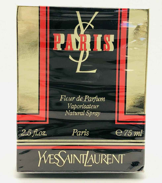 Scatola del profumo Ysl Paris Vintage da 75 ml con design elegante e logo Yves Saint Laurent