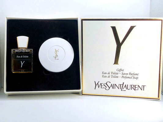 Set regalo Yves Saint Laurent con profumo Ysl Y Vintage e sapone profumato di lusso