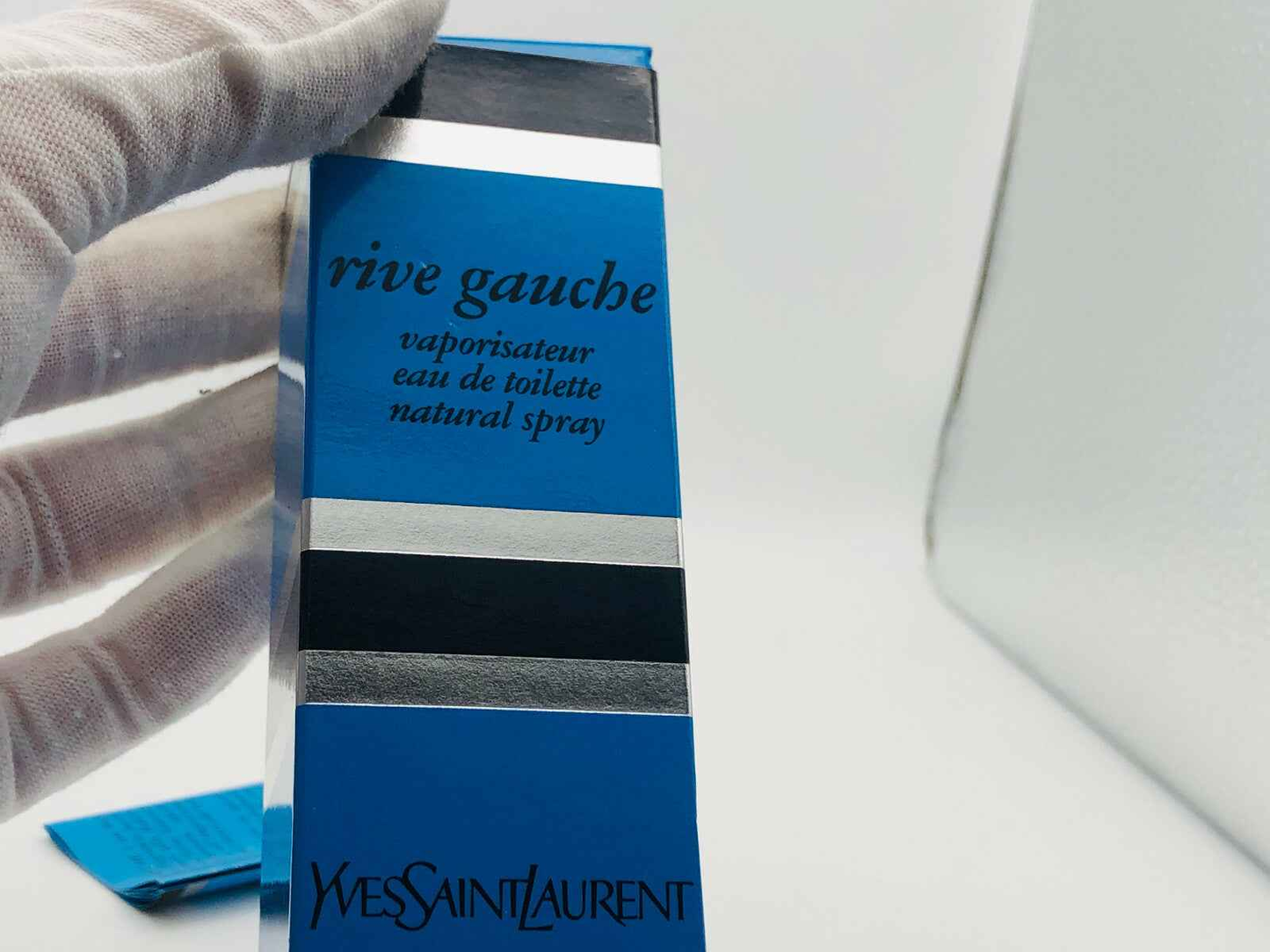 Scatola di profumo Ysl Rive Gauche Vintage con spruzzatore ed etichetta elegante