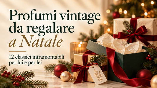 Profumi vintage da regalare a Natale: 12 classici per lui e per lei; regali natalizi con fiocchi rossi