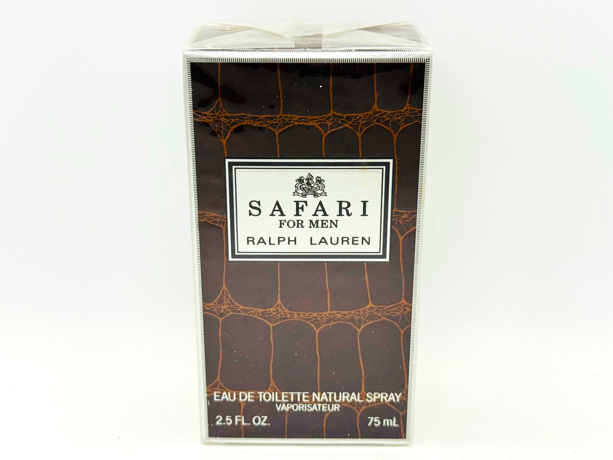 RALPH LAUREN SAFARI For Men Profumo Vintage 75 ml EDT Spray Sigillato COSMAIR