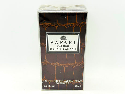 RALPH LAUREN SAFARI For Men Profumo Vintage 75 ml EDT Spray Sigillato COSMAIR