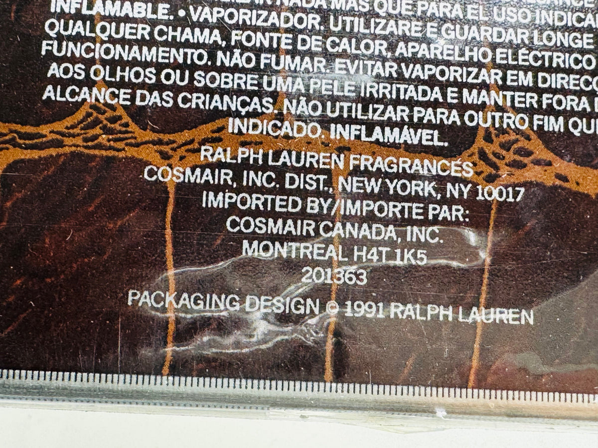 RALPH LAUREN SAFARI For Men Profumo Vintage 75 ml EDT Spray Sigillato COSMAIR