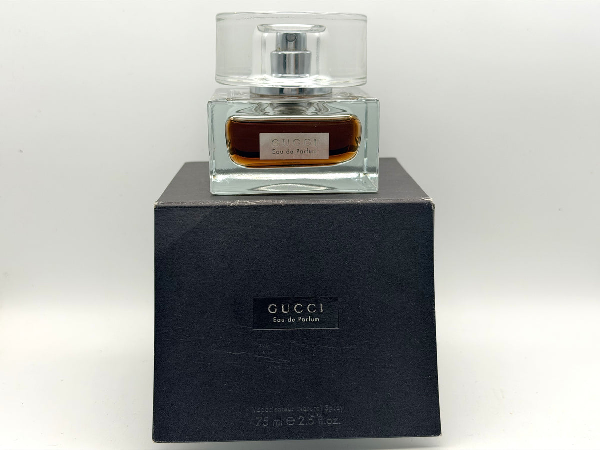 PROFUMO Vintage GUCCI Eau de Parfum 75 ml EDP Donna 2002 Discontinued damaged cap