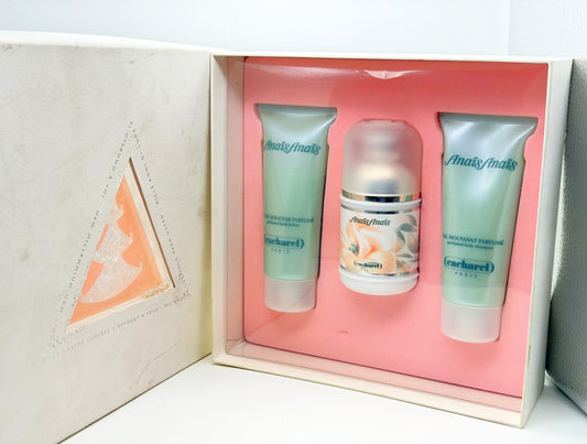 Cacharel Anaïs Anaïs Profumo Vintage Cofanetto 1999 EDT Spray 100 Ml + Latte e Gel Corpo Confezione Regalo