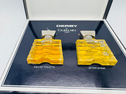 Coffret cadeau Guerlain Derby Vintage : Eau de Toilette 7,5 ml et miniature d'après-rasage
