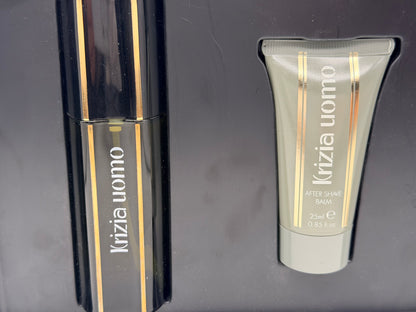 KRIZIA UOMO PROFUMO VINTAGE EDT 25 ml SPRAY + After Shave Confezione Regalo Raro Coffret Pour Homme