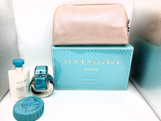 Bulgari Omnia Paraiba profumo 65 ml edt donna Gift Set Pochette trousse Bvlgari