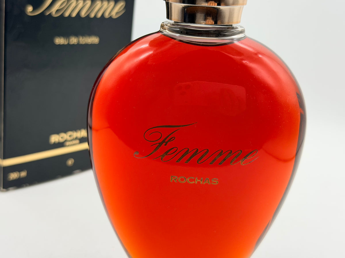 ROCHAS FEMME Profumo VINTAGE 200 ml Eau de toilette splash EDT donna raro Bottiglia XL
