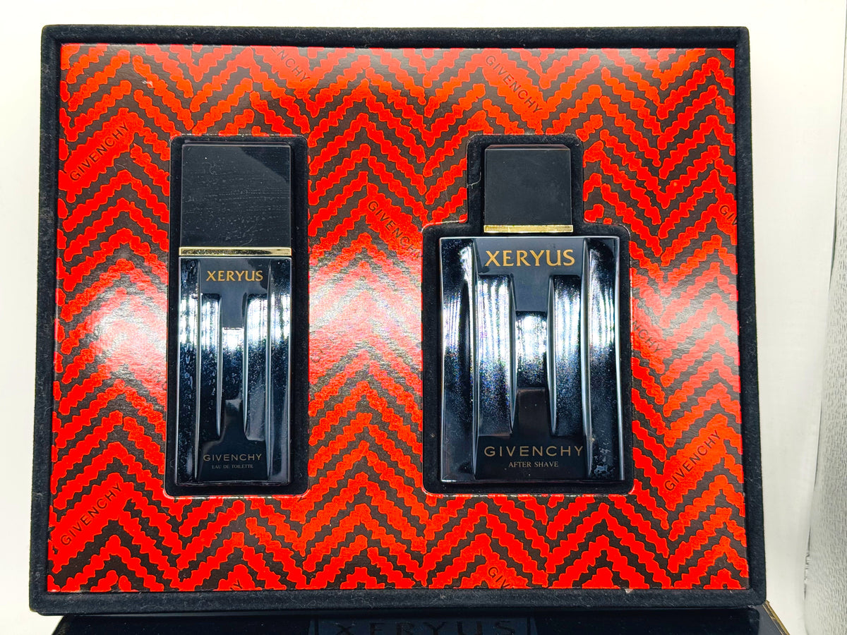 GIVENCHY XERYUS 50 ml Spray Coffret Profumo VINTAGE eau de toilette + after shave 100 ml dopobarba Edt Cofanetto Regalo