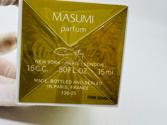 Profumo Vintage Masumi Coty Parfum 15 Ml Puro Estratto Sigillato Splash Raro Anni 70