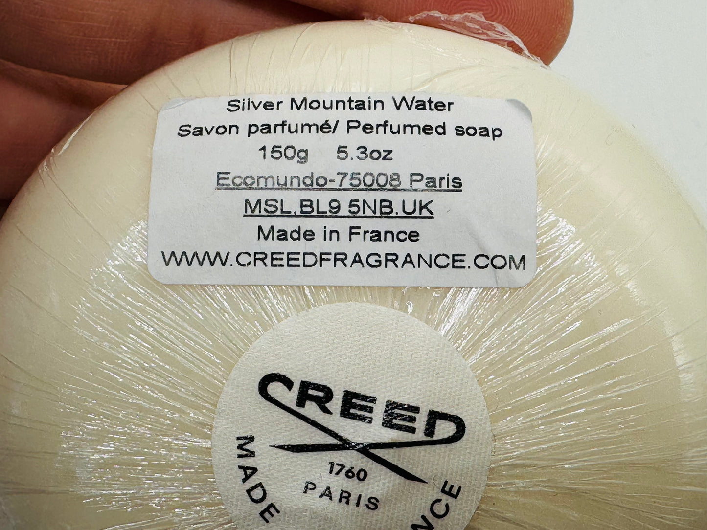 SAPONE PROFUMATO CREED SILVER MOUNTAIN UOMO 150 GR SAPONETTA SOAP PROFUMATA POUR HOMME