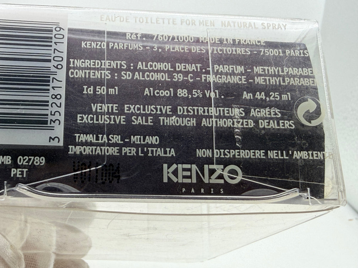 KENZO Pour HOMME KIMONO EDITION 50 ml Spray Profumo VINTAGE edt eau de toilette raro uomo anno 2000