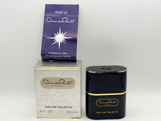 Oscar De La Renta Pour Lui Profumo VINTAGE Splash 60 ml eau de toilette homme Uomo Raro Discontinued '80s