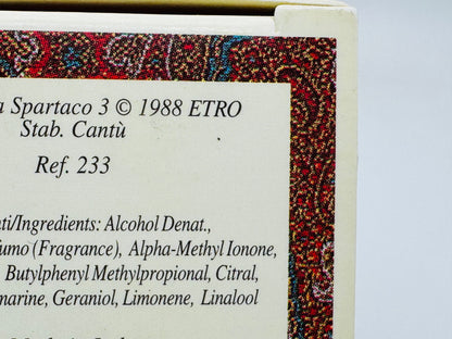 ETRO SANDALO Parfum 100 ml VINTAGE edc spray Première édition Eau De Cologne années 90 