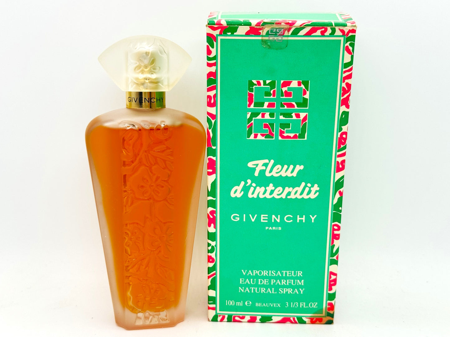 1995 Profumo Vintage Givenchy Fleur D'Interdit 100 Ml Edp Spray Eau De Parfum Donna Interdit